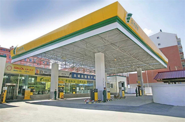 佳木斯加气站钢结构网架案例7